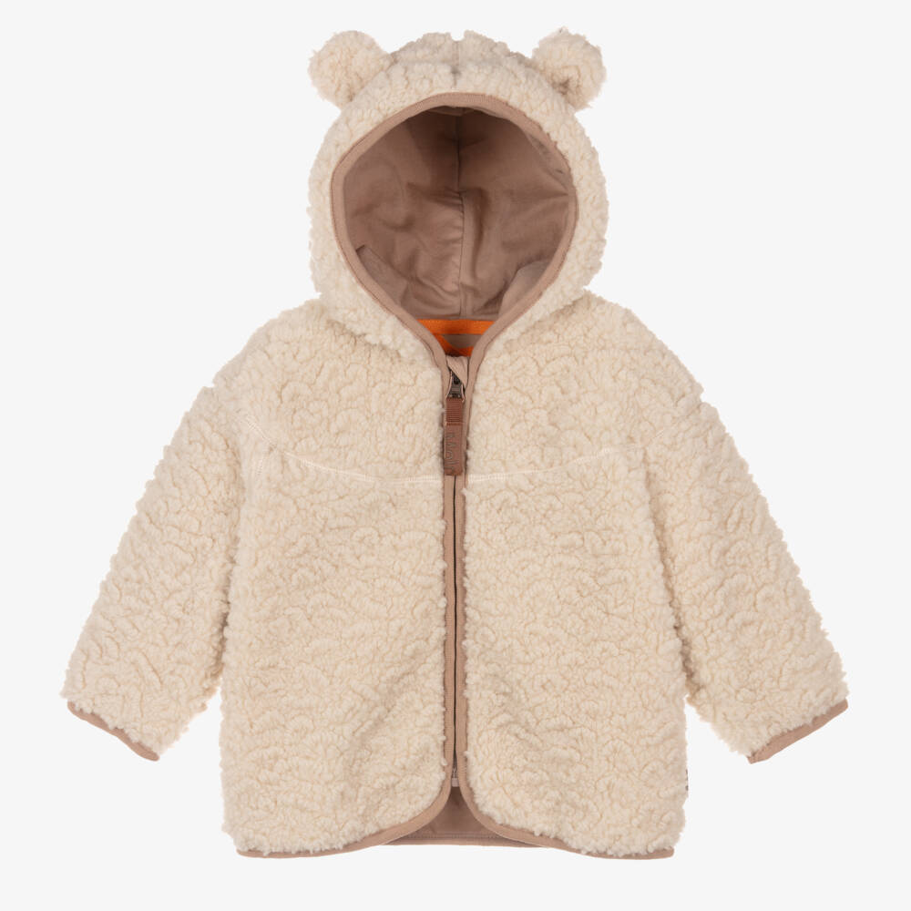 Molo-Boys Ivory Sherpa Cozy Jacket | Childrensalon Outlet