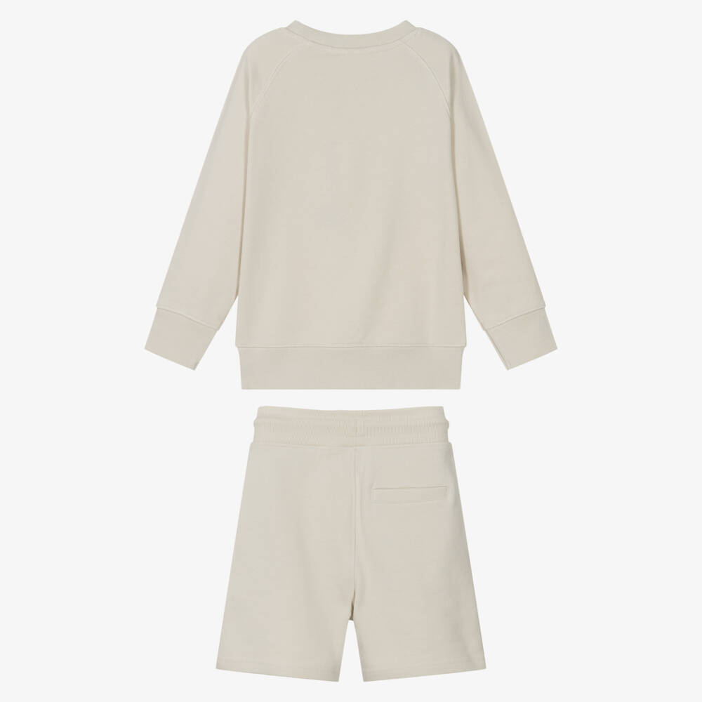Molo-Boys Ivory Smiling Sweatshirt Outfit | Childrensalon Outlet