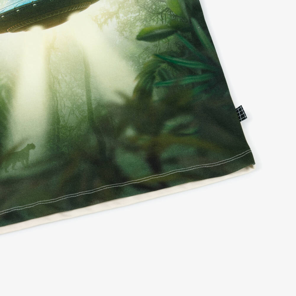 Molo-Футболка кремовая с принтом НЛО для мальчиков | Childrensalon Outlet