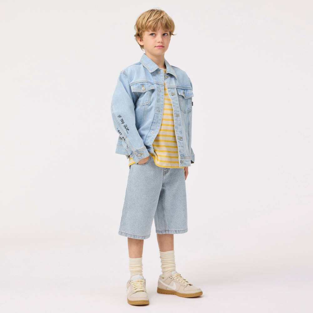 Molo-Boys Light Wash Denim Bermudas | Childrensalon Outlet