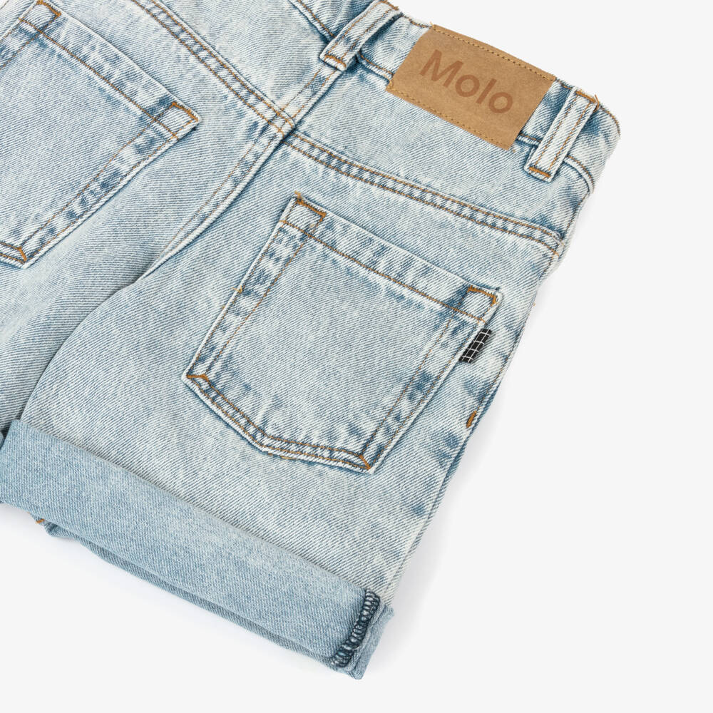 Molo-Boys Light Wash Denim Bermudas | Childrensalon Outlet
