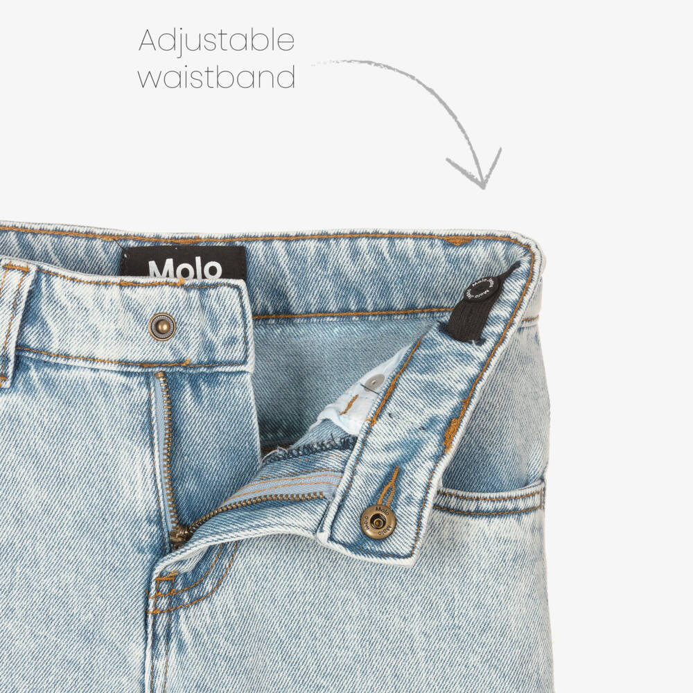 Molo-Boys Light Wash Denim Bermudas | Childrensalon Outlet