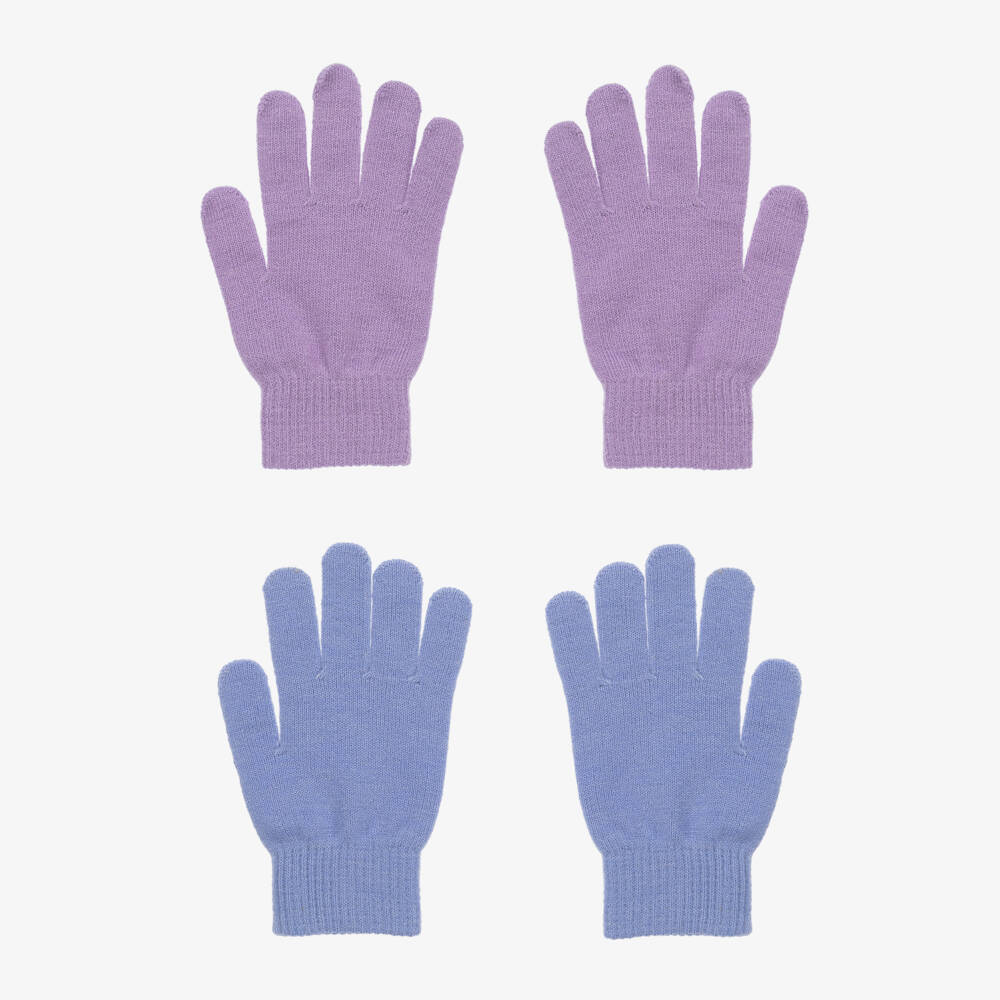 Molo-Boys Lilac & Blue Knit Gloves Duo | Childrensalon Outlet