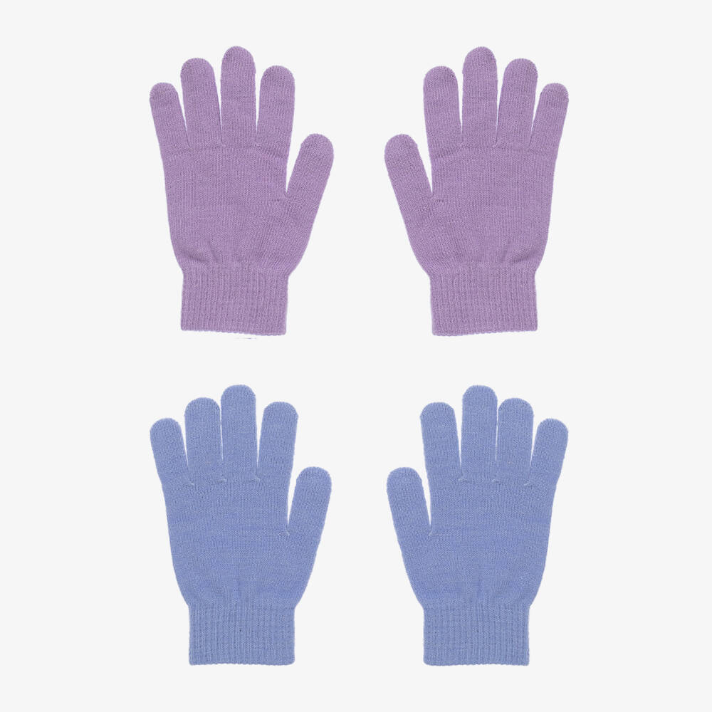 Molo-Boys Lilac & Blue Knit Gloves Duo | Childrensalon Outlet