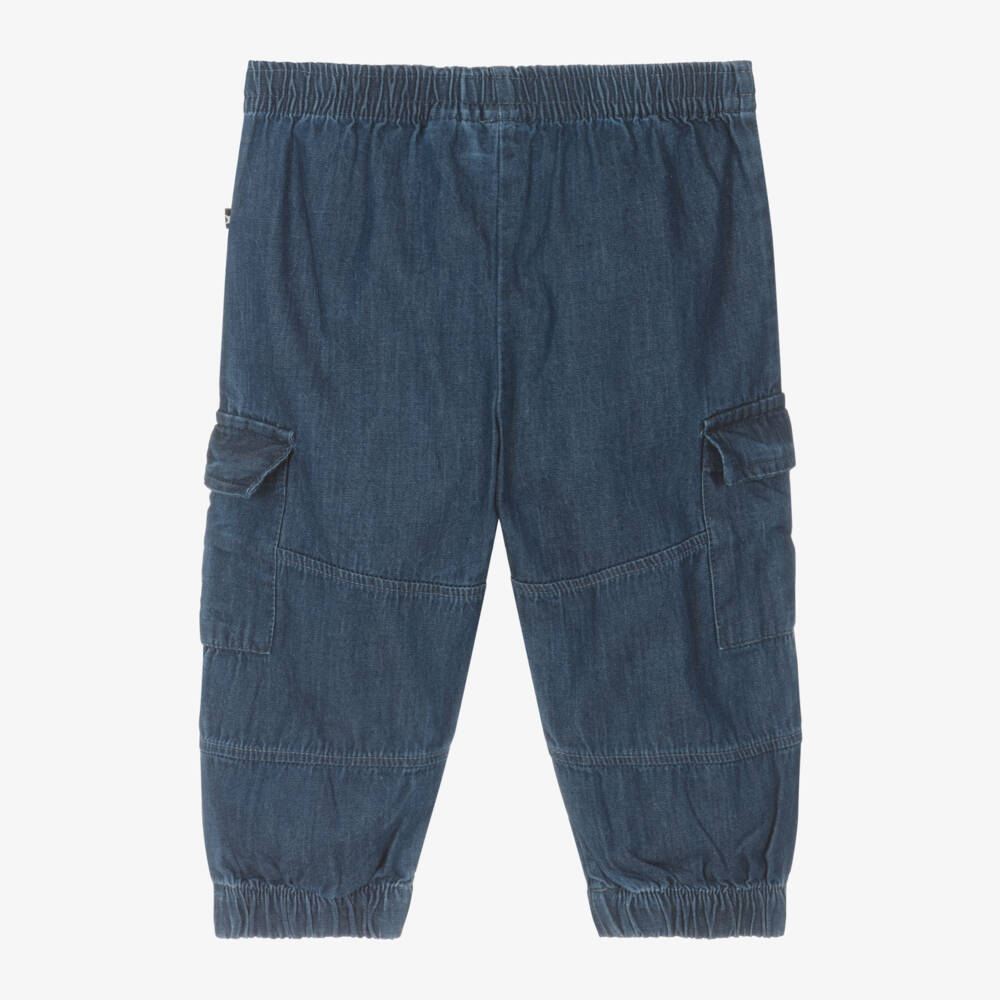 Molo-بنطلون كارغو شامبري لون أزرق | Childrensalon Outlet