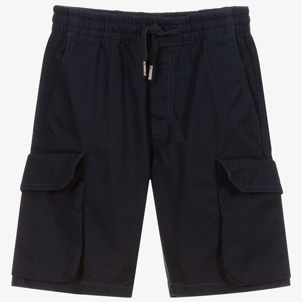Molo - Boys Navy Blue Cargo Shorts | Childrensalon
