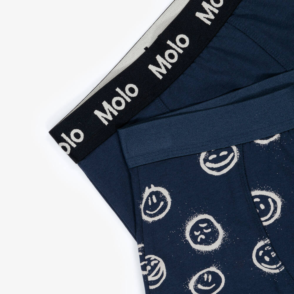 Molo-Комплект синих боксеров с эмодзи для мальчиков | Childrensalon Outlet