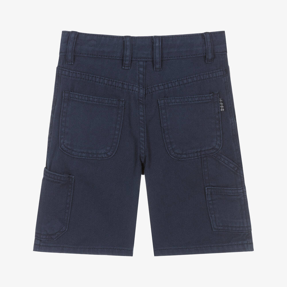 Molo-Boys Navy Blue Cotton Shorts | Childrensalon Outlet