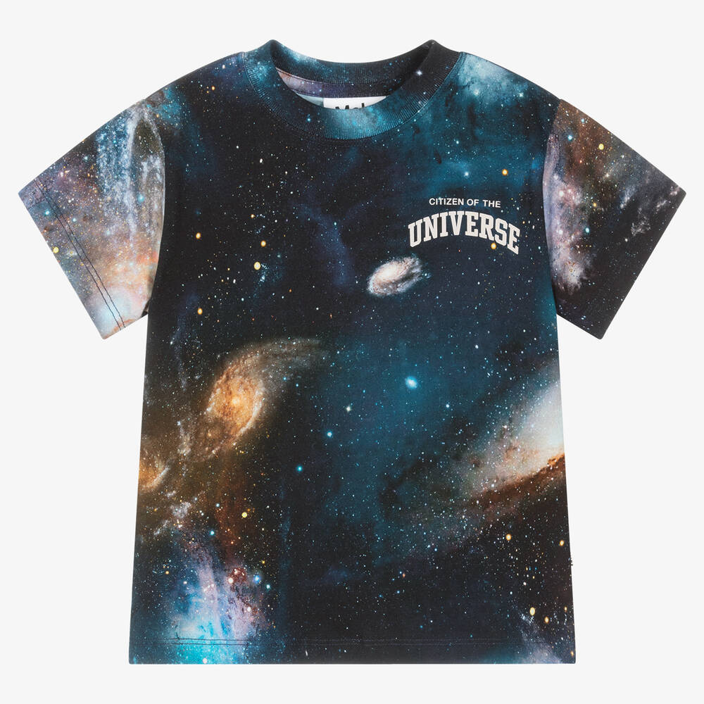Molo-Boys Navy Blue Cotton T-Shirt | Childrensalon Outlet