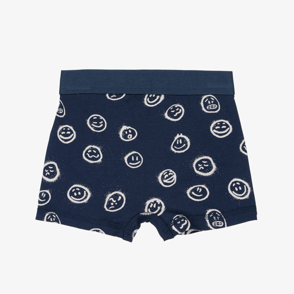 Molo-سروال داخلي للأولاد بلون أزرق بحري مع رموز تعبيرية (مجموعة من قطعتين) | Childrensalon Outlet