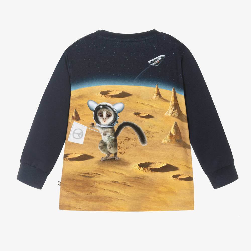 Molo-Синий топ с космическим принтом для мальчиков | Childrensalon Outlet