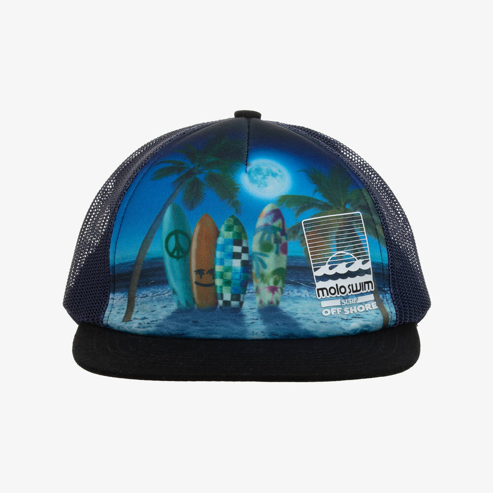 Molo-Boys Navy Blue Sunset Surfer Cap | Childrensalon Outlet