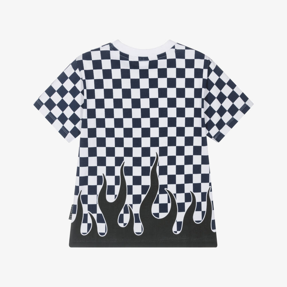 Molo-Футболка из хлопка в синюю клетку для мальчиков | Childrensalon Outlet