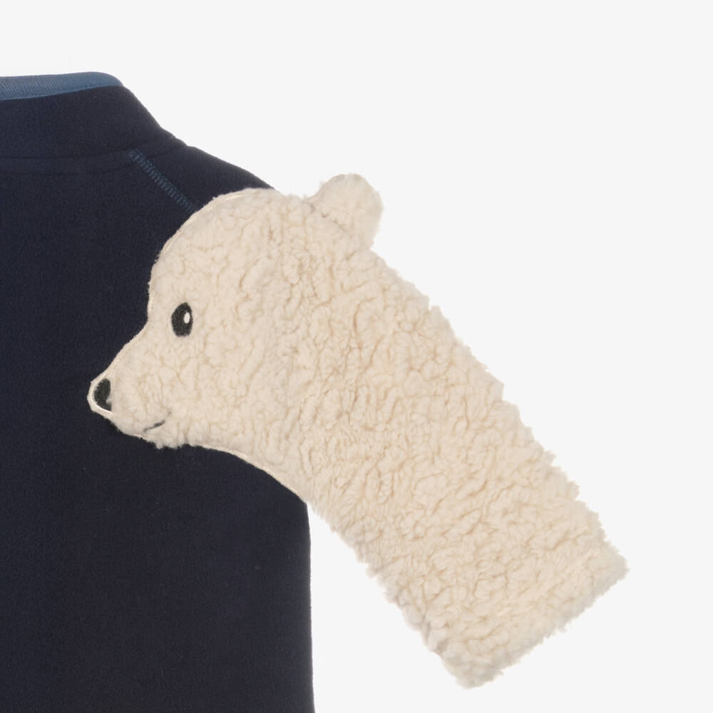 Molo-Boys Navy Cozy Bear Suit | Childrensalon Outlet