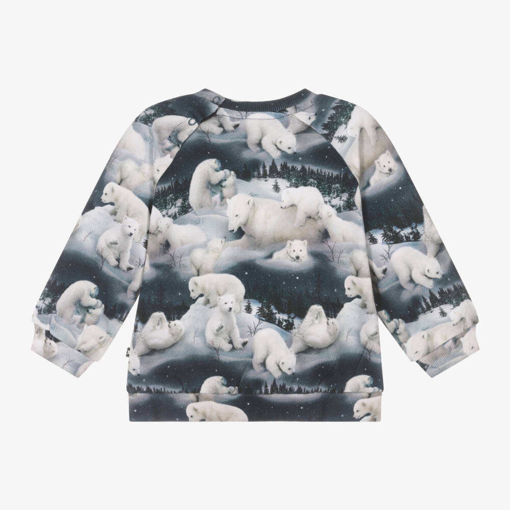 Molo-Boys Navy Polar Bear Jumper | Childrensalon Outlet