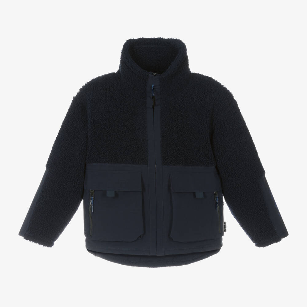 Molo-Синий шерпа флис пальто для мальчиков | Childrensalon Outlet