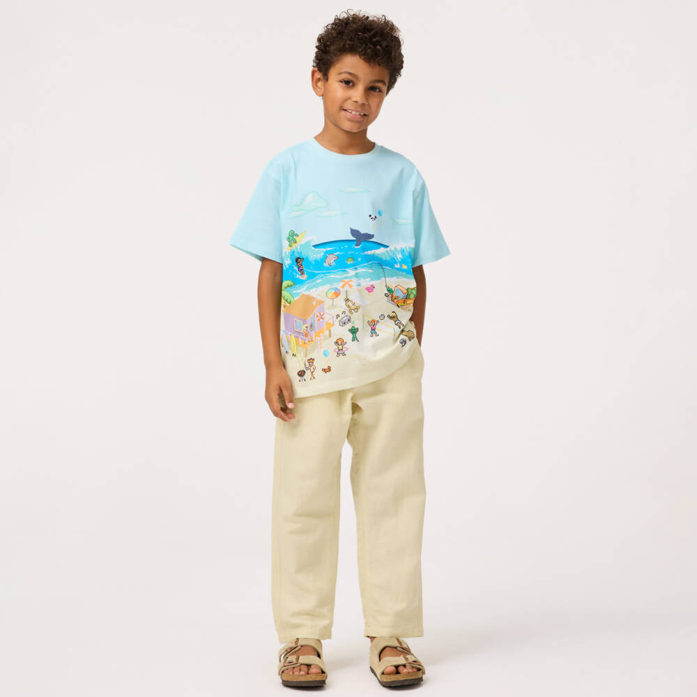 Molo-Boys Ocean Breeze Organic Tee | Childrensalon Outlet