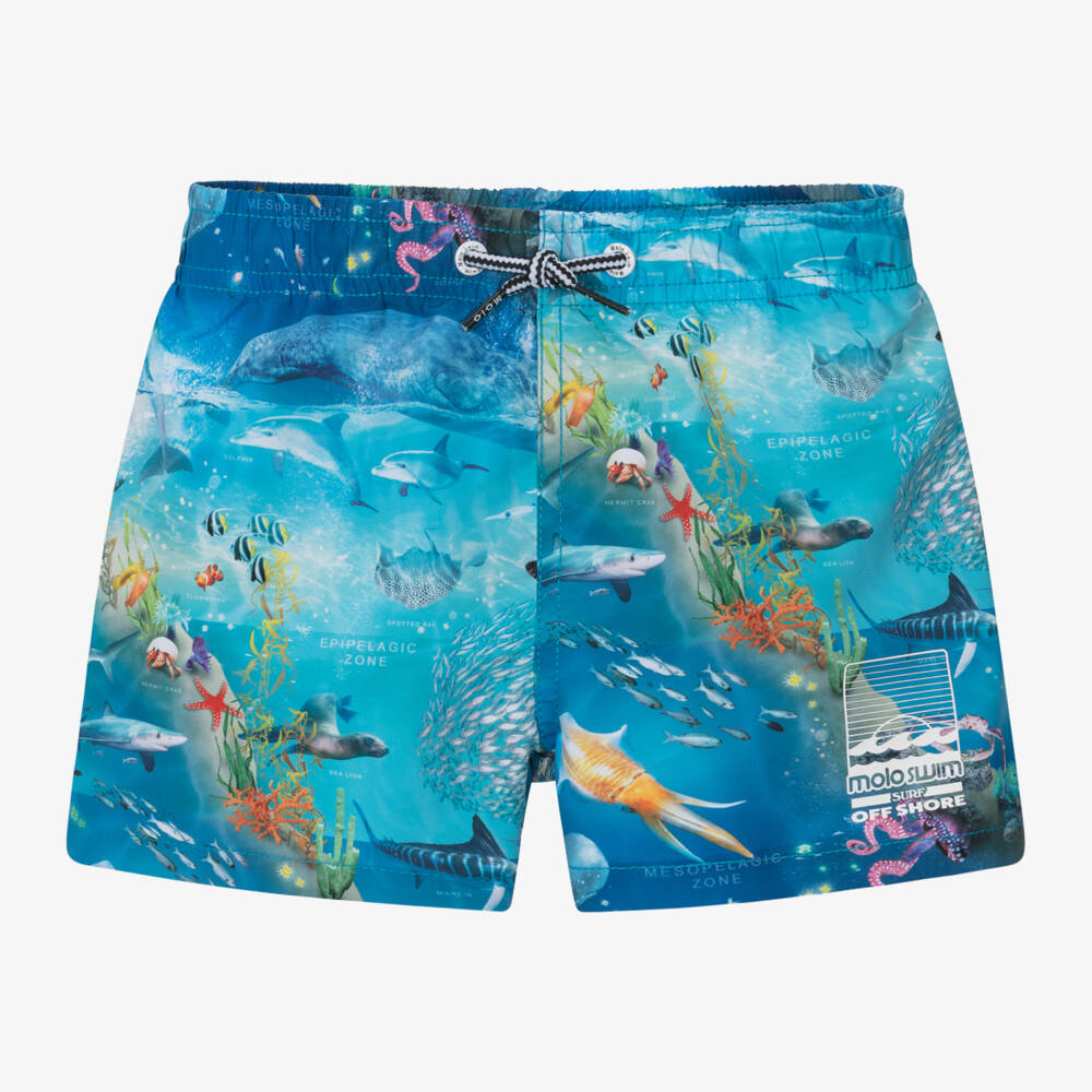Molo-Boys Ocean Print Swim Shorts | Childrensalon Outlet