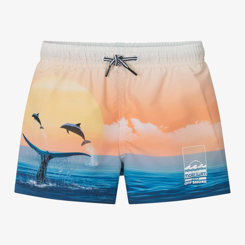 Molo-Boys Ocean Print Swim Shorts (UPF50+) | Childrensalon Outlet
