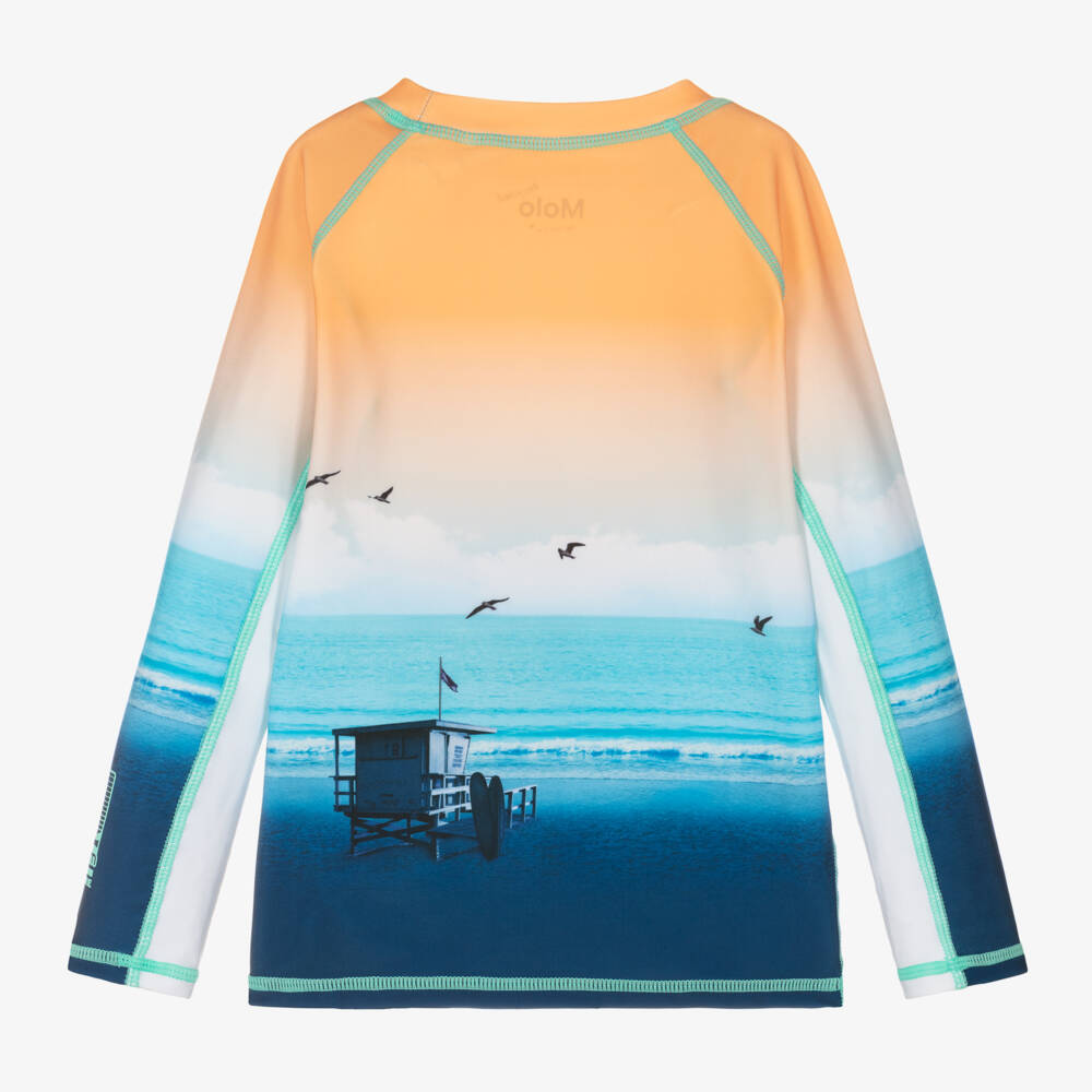 مولو-توب واقي من الشمس لون أزرق وبرتقالي للأولاد (UPF50+) | Childrensalon Outlet