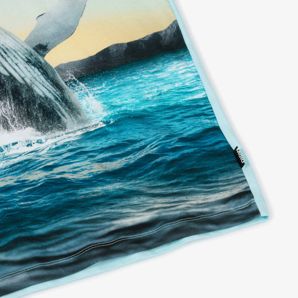 Molo-Футболка из хлопка с китом для мальчиков океаническая | Childrensalon Outlet