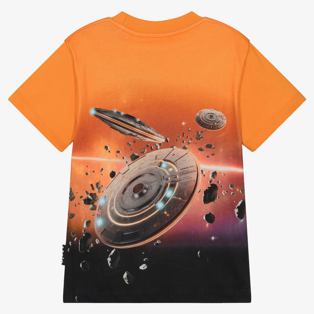 Molo-Boys Orange Cotton Sun Power T-Shirt | Childrensalon Outlet