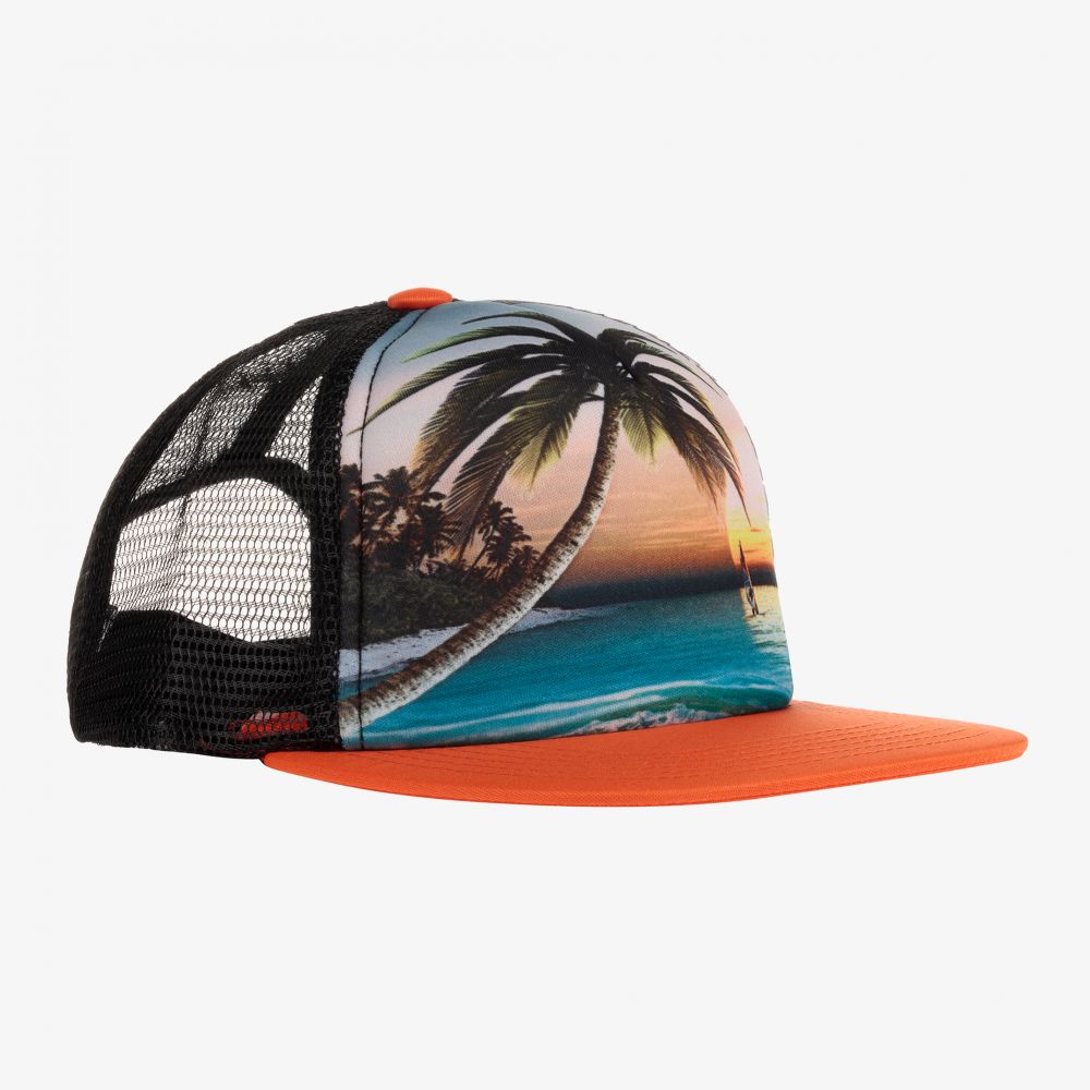 Molo - Boys Orange Palm Tree Cap  | Childrensalon