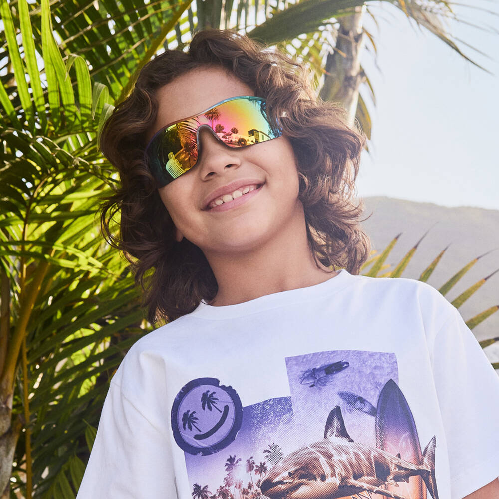 Molo-Boys Orange & Purple Mirror Sunglasses (UVA/UVB) | Childrensalon Outlet