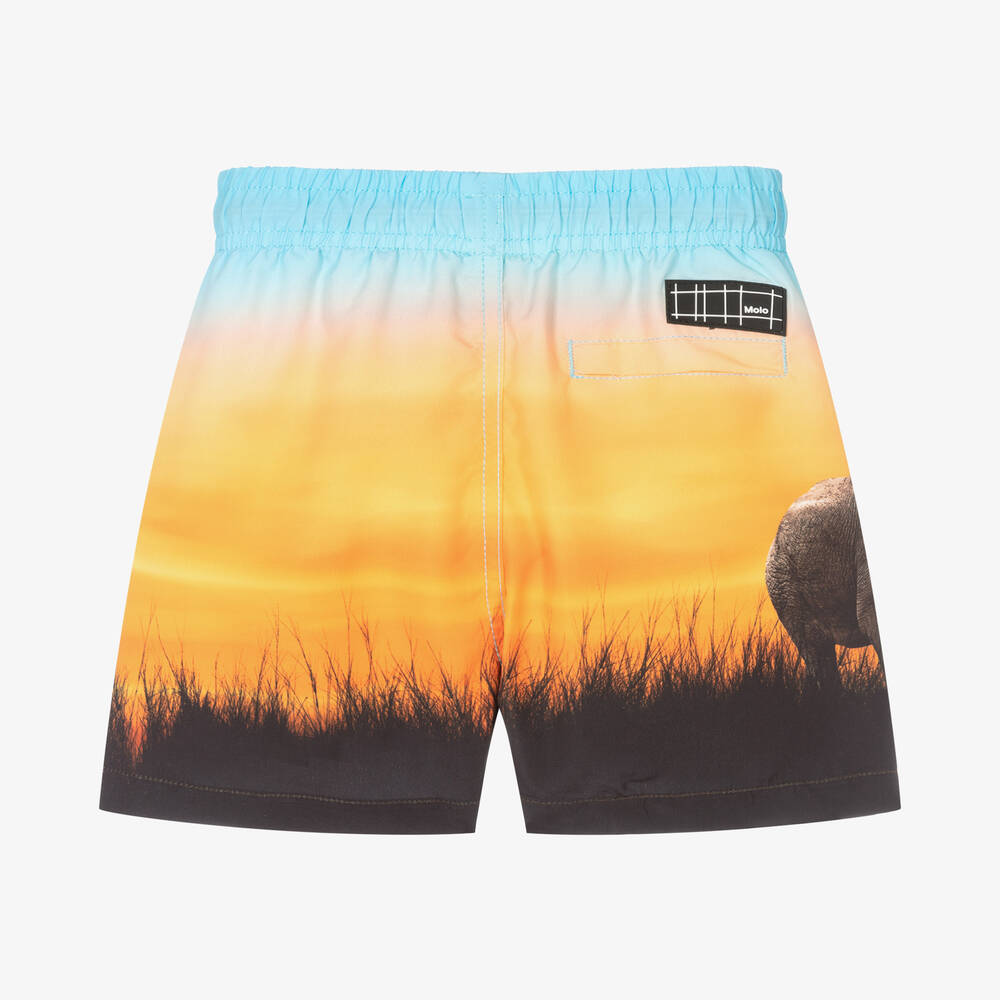 Molo-Оранжевые плавки-шорты с принтом Savanna (UPF50+) | Childrensalon Outlet