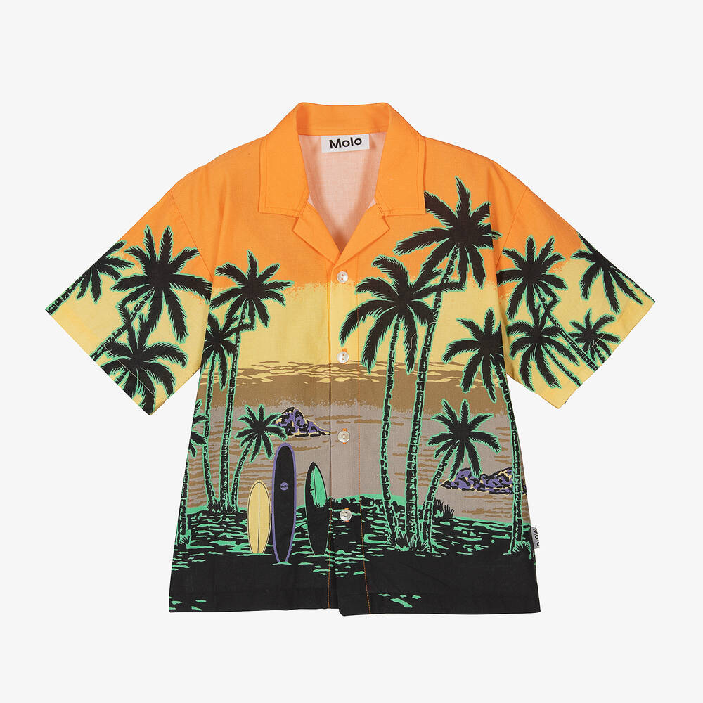 Molo - Boys Organic Cotton Sunset Shirt | Childrensalon