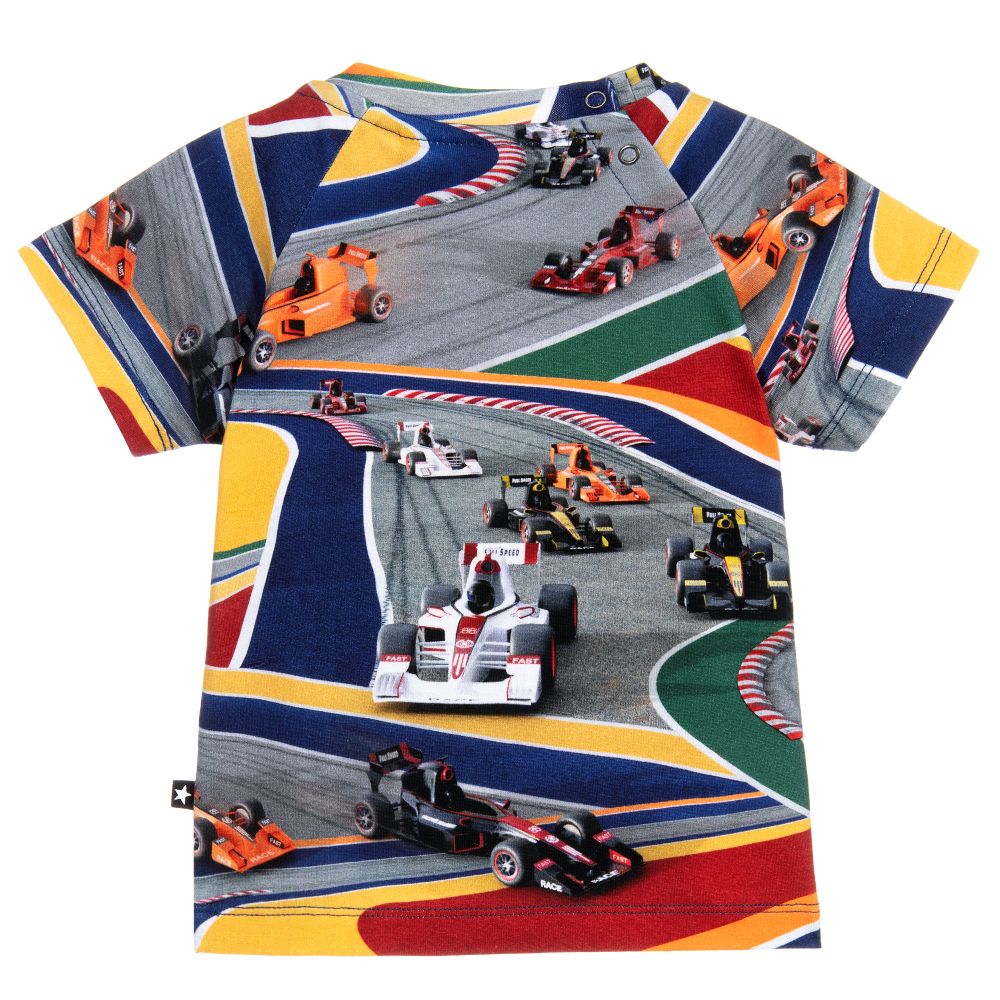 Molo-تيشيرت أطفال ولادي قطن جيرسي لون رمادي | Childrensalon Outlet