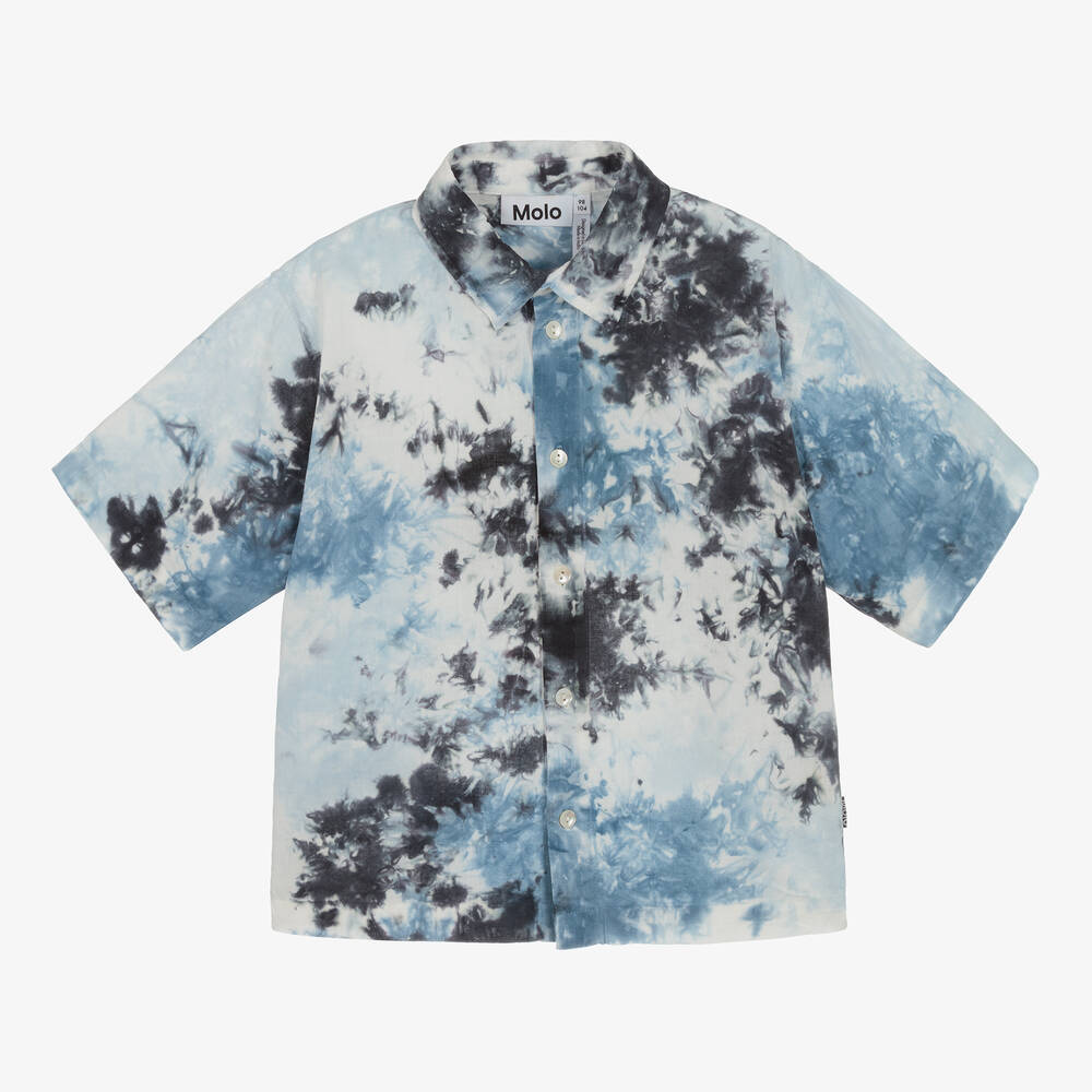 Molo - Boys Organic Cotton Tie-Dye Shirt  | Childrensalon