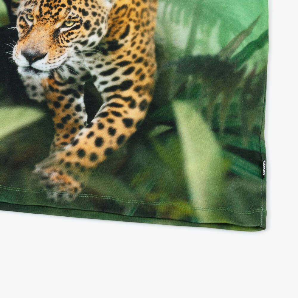 Molo-Boys Organic Green Jaguar Tee | Childrensalon Outlet