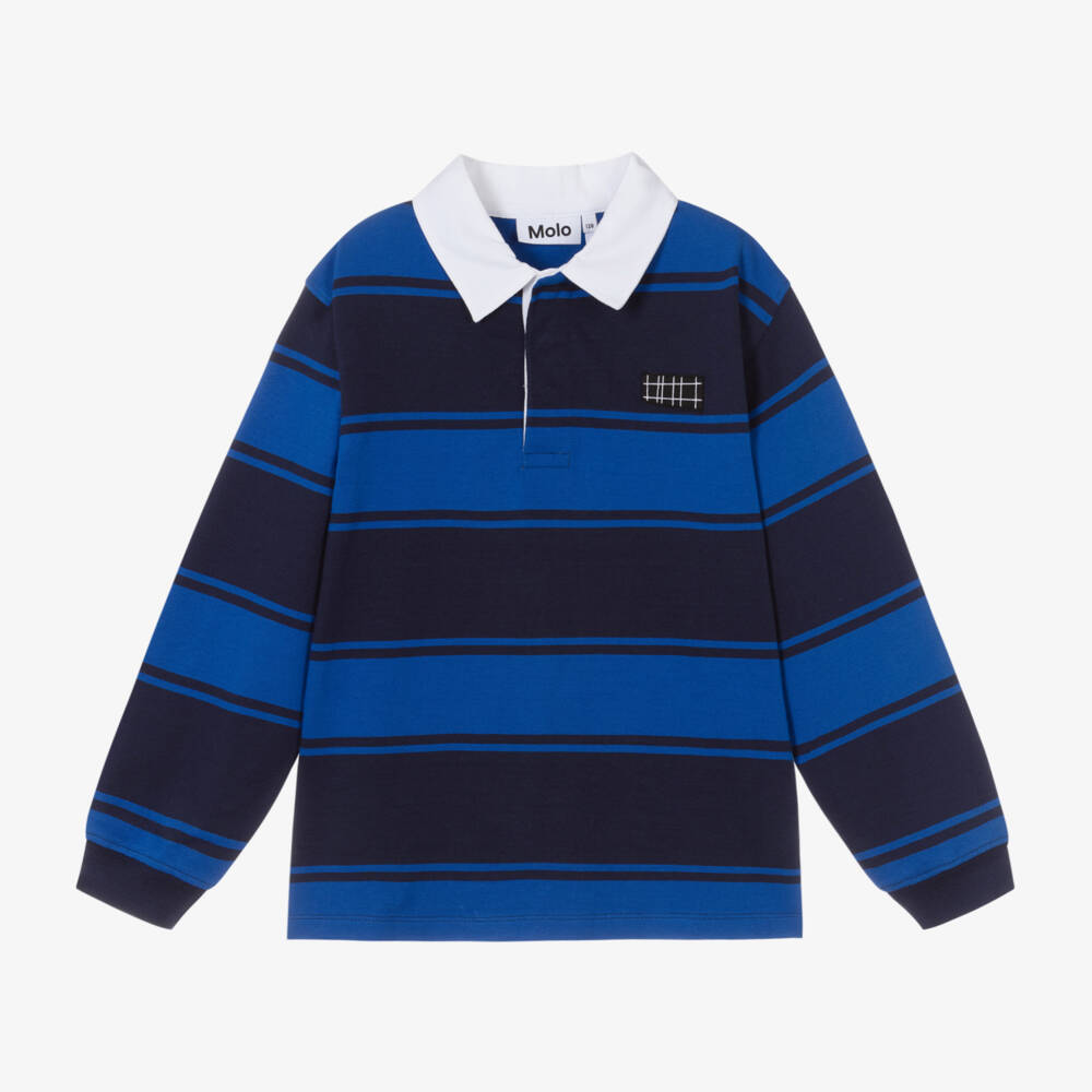 Molo-Boys Organic Striped Rugby Top | Childrensalon Outlet