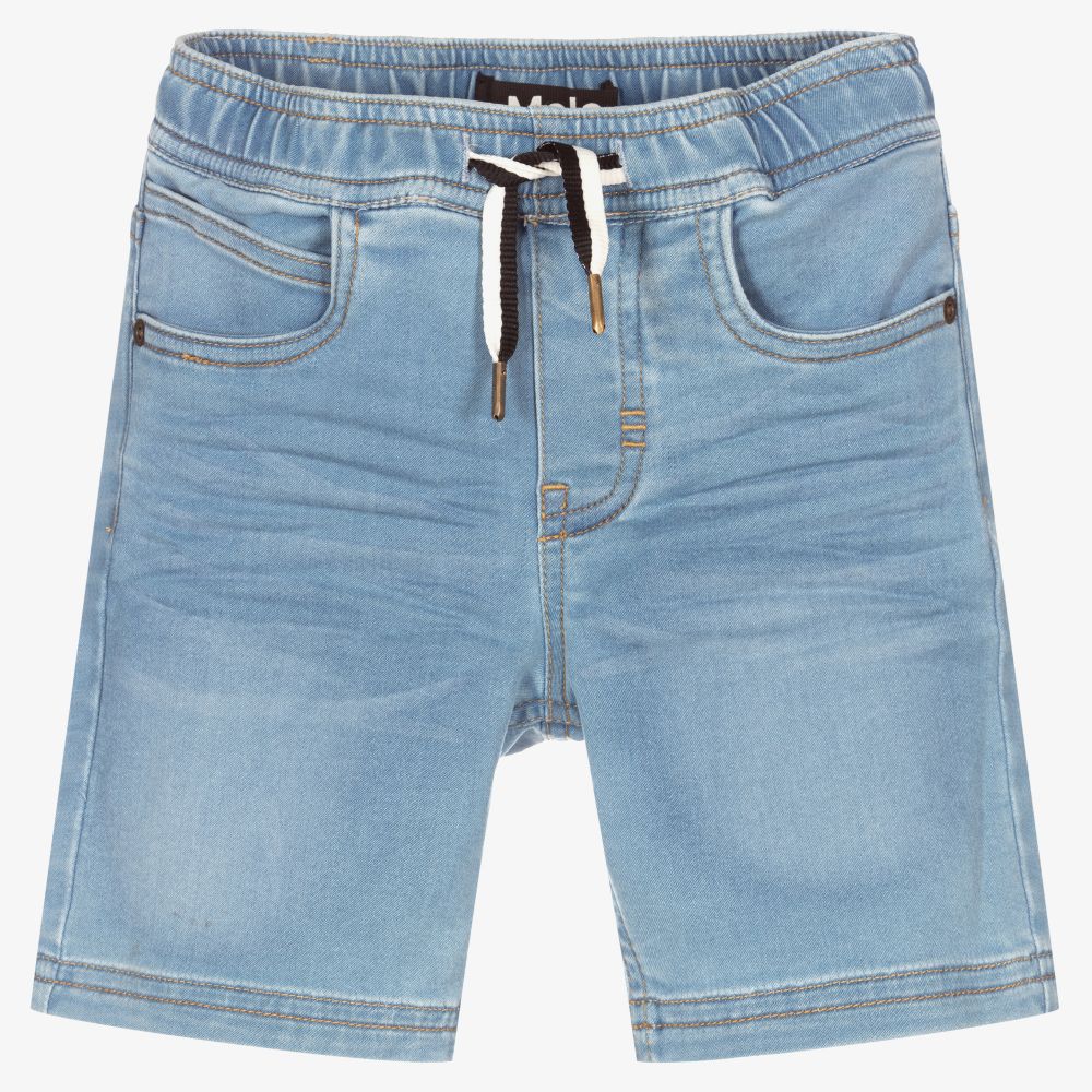Pale blue shop denim shorts