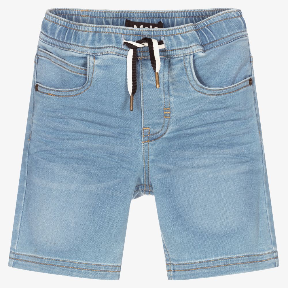 Molo - Boys Pale Blue Denim Shorts | Childrensalon