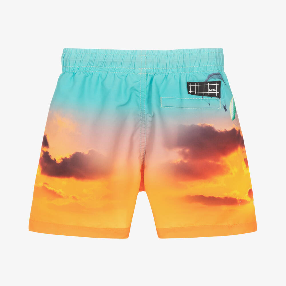 مولو-شورت سباحة لون أزرق وبرتقالي للأولاد (UPF50+) | Childrensalon Outlet
