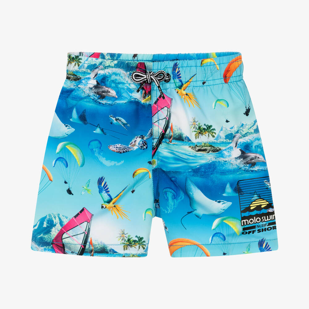 Molo - شورت سباحة لون أزرق للأولاد (UPF50+) | Childrensalon