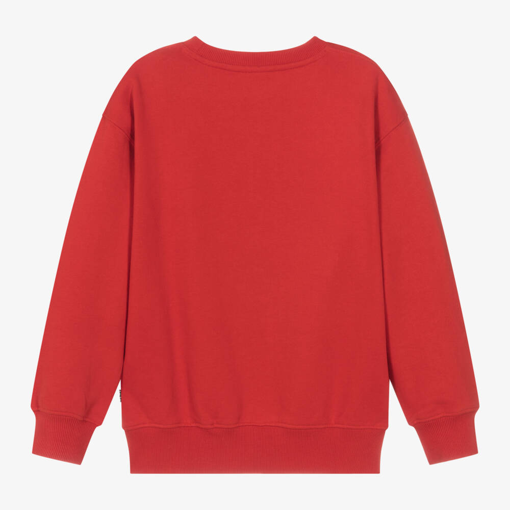 Molo-Boys Red Cotton Adventure Sweatshirt | Childrensalon Outlet