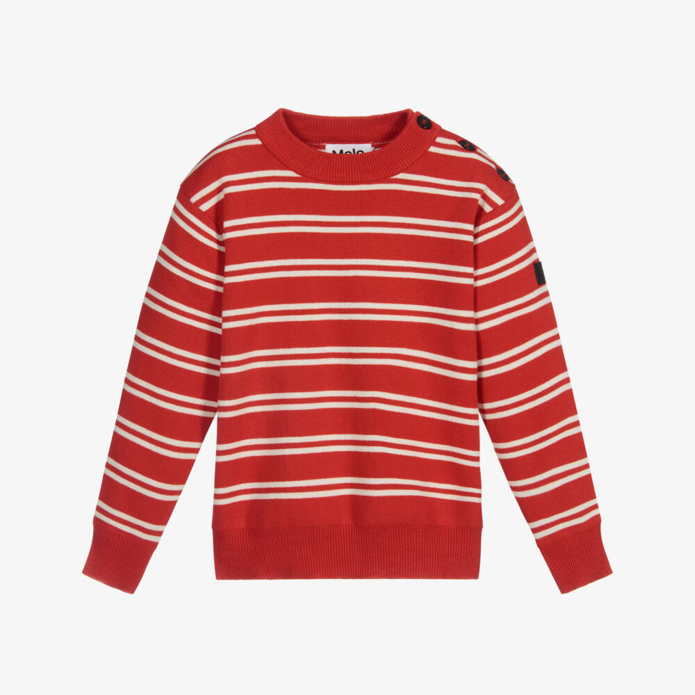 Molo-Boys Red Knitted Sweater | Childrensalon Outlet