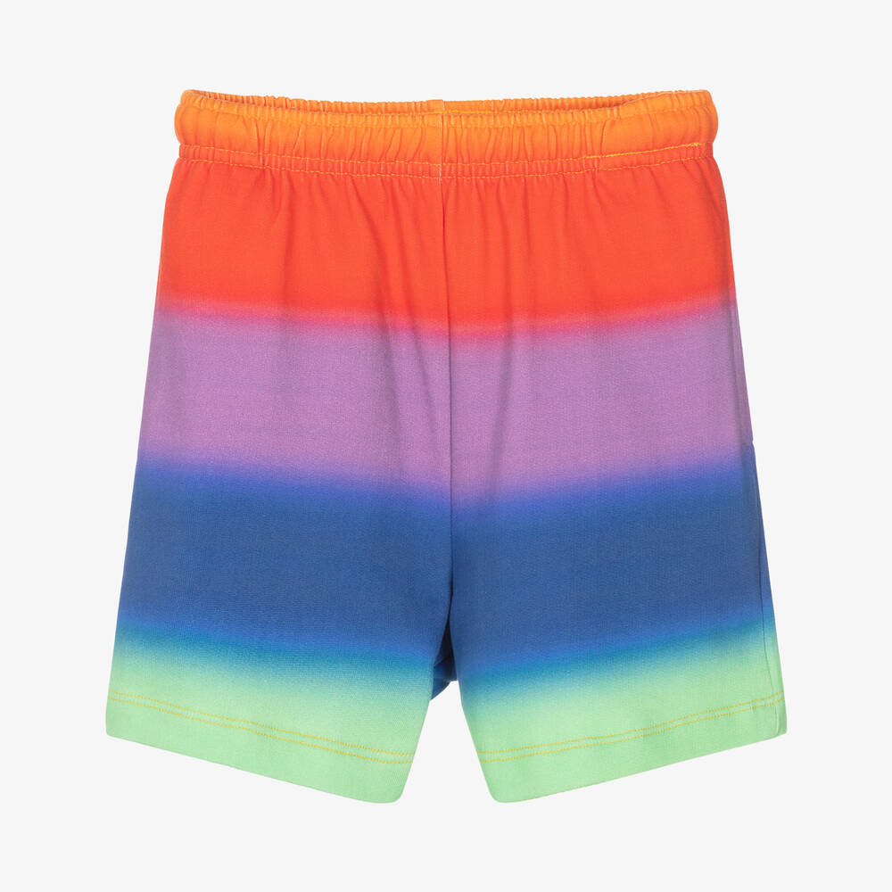 Molo - Boys Red Rainbow Organic Cotton Shorts | Childrensalon