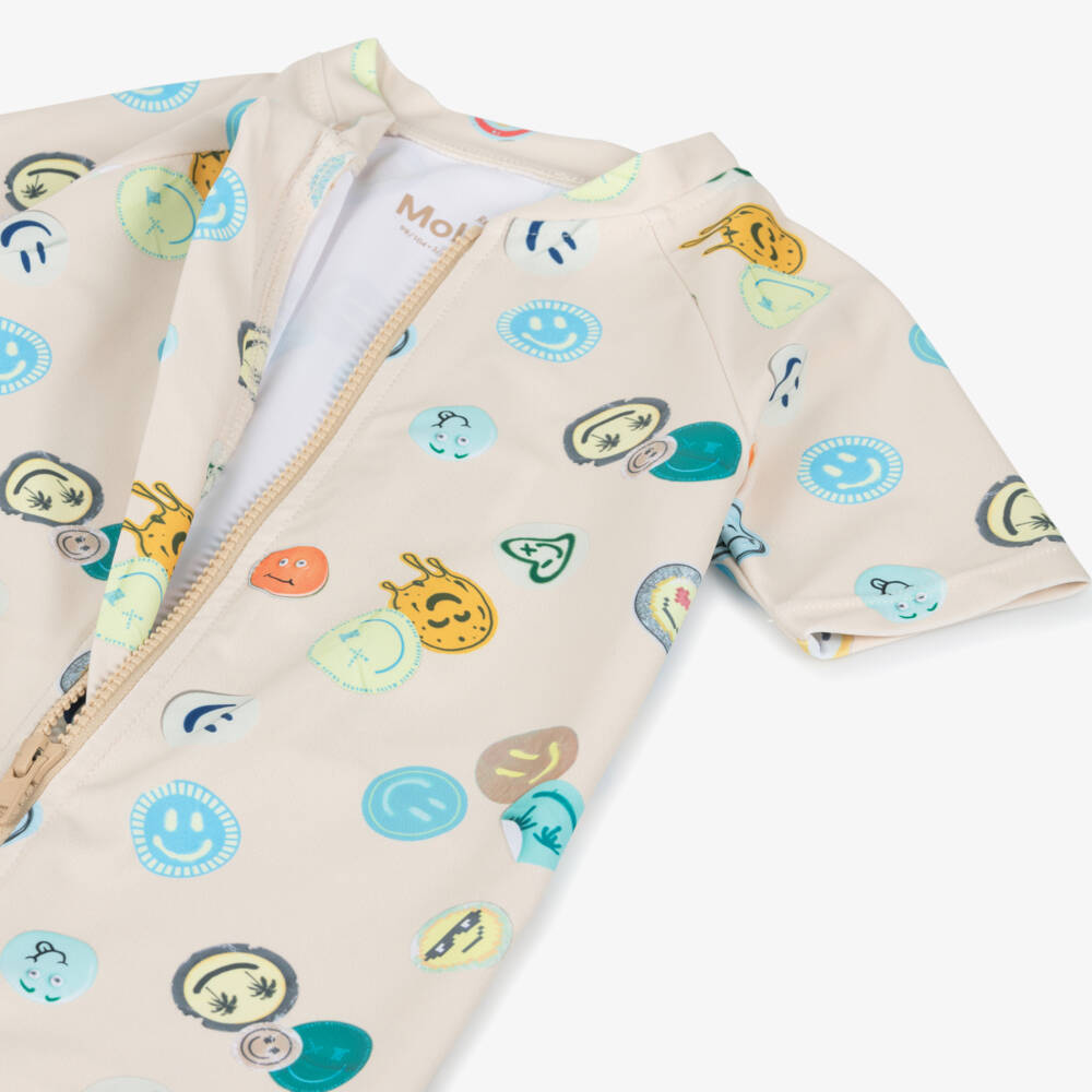 Molo-Boys Sand Smiley Sun Suit | Childrensalon Outlet