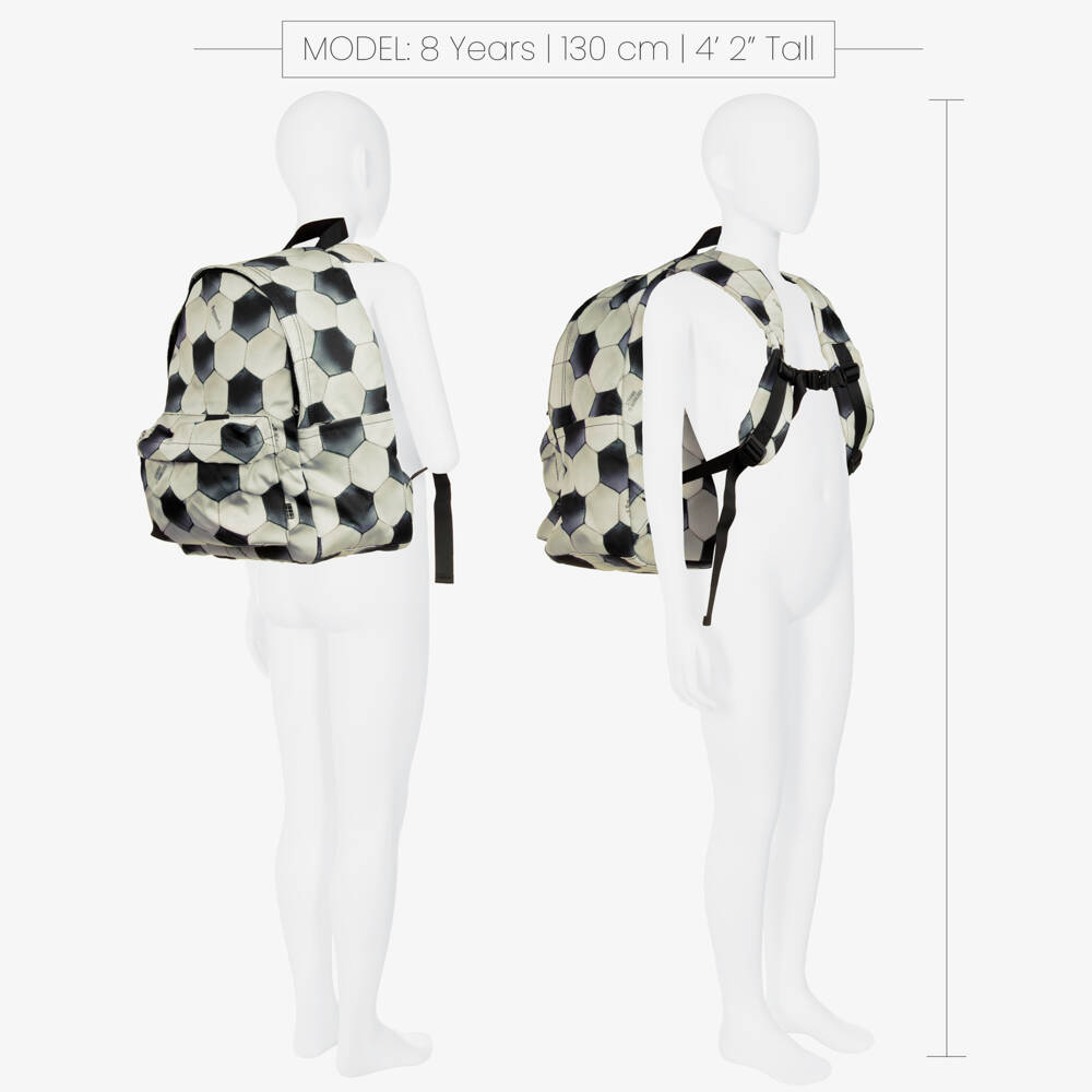 Molo-Boys Sports Motif White Backpack | Childrensalon Outlet