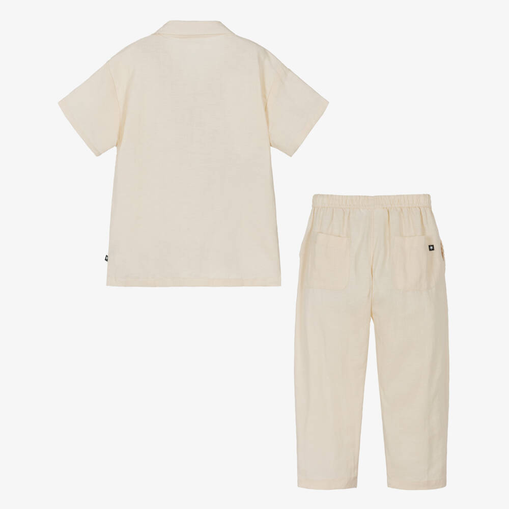 Molo-طقم صيفي من الكتان النقي للأولاد | Childrensalon Outlet