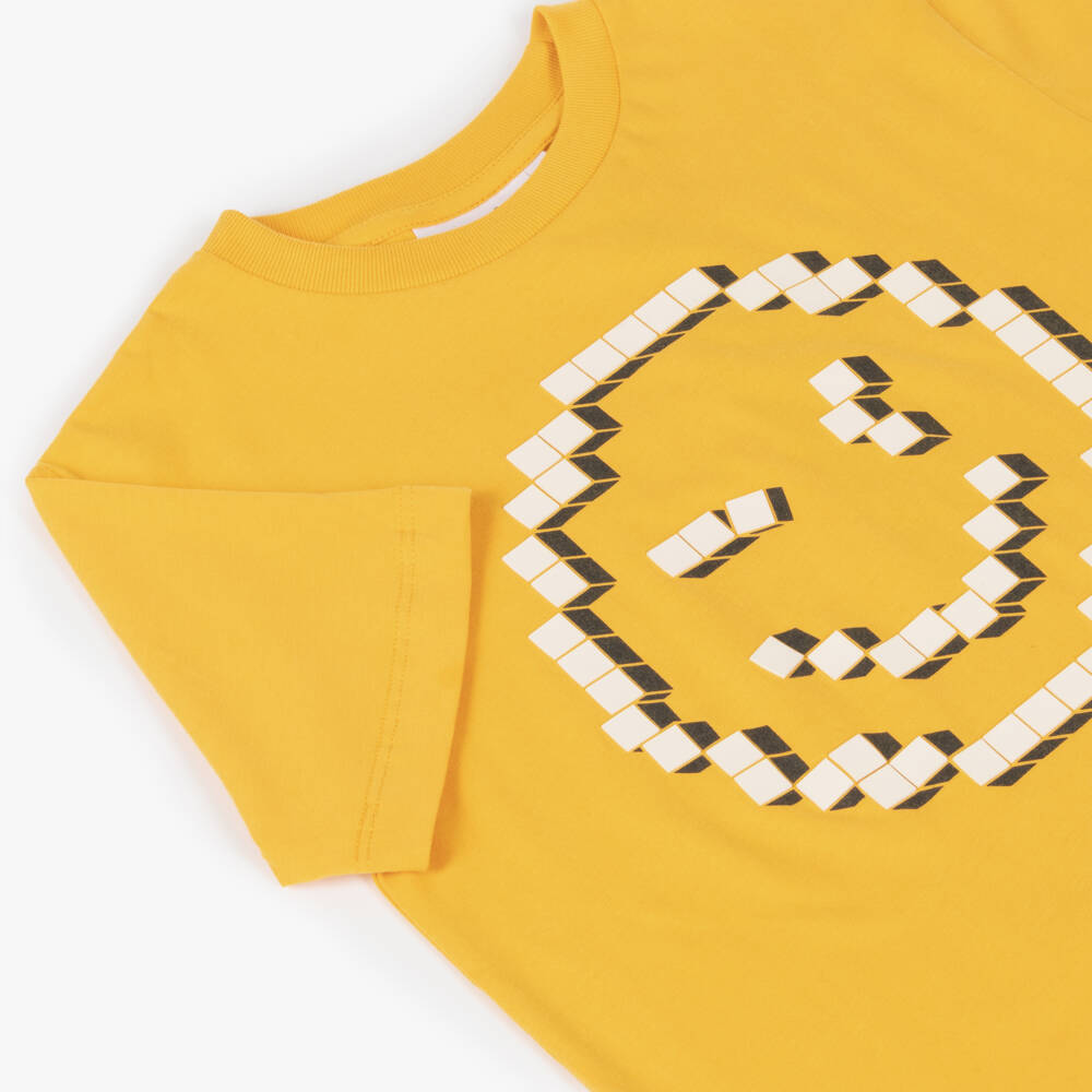 Molo-Boys Sunshine Emoji Cotton Tee | Childrensalon Outlet