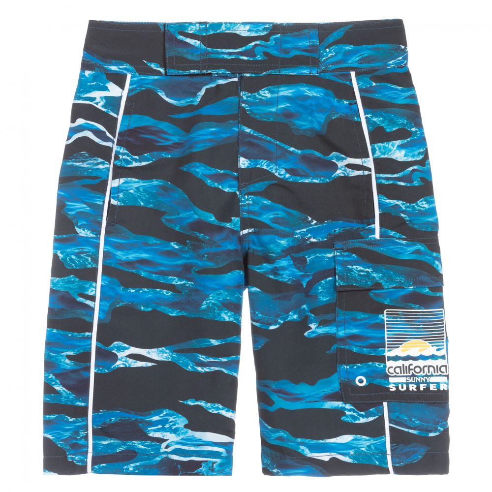 Molo - شورت سباحة لون أزرق وأسود للأولاد +UPF50 | Childrensalon