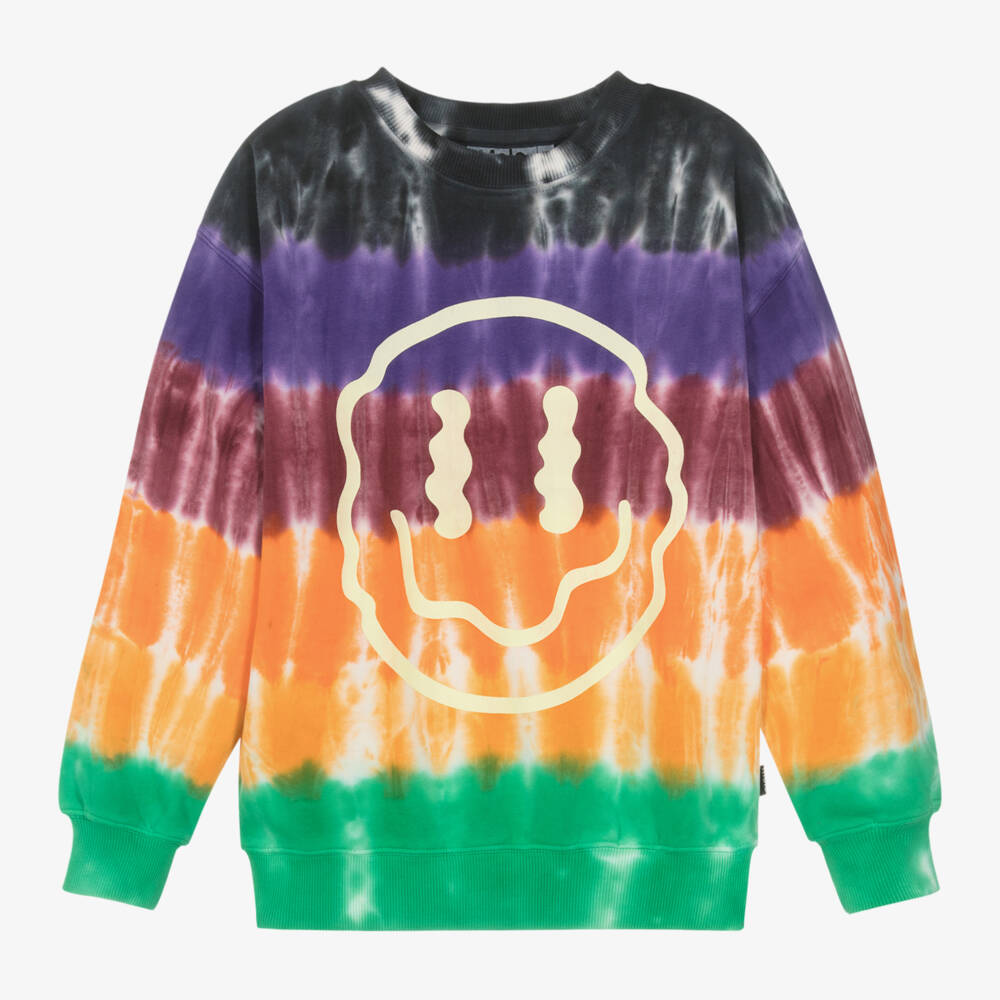 Molo-Boys Tie Dye Smile Sweatshirt | Childrensalon Outlet
