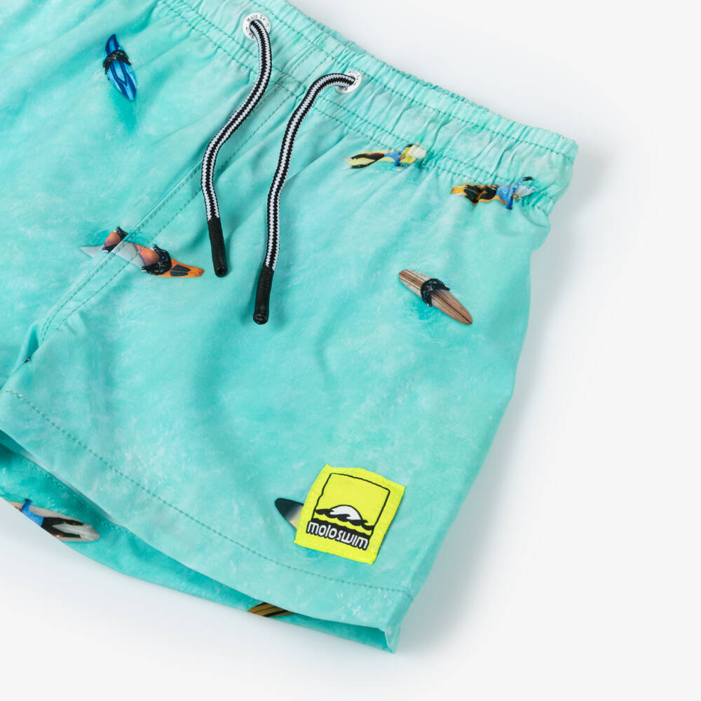 Molo-Boys Turquoise Ocean Surf Shorts | Childrensalon Outlet
