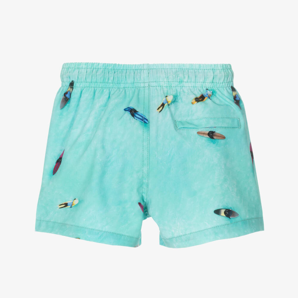 Molo-Boys Turquoise Ocean Surf Shorts | Childrensalon Outlet