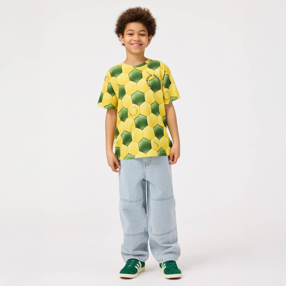 Molo-Boys Vibrant Football Tee in Organic Cotton | Childrensalon Outlet